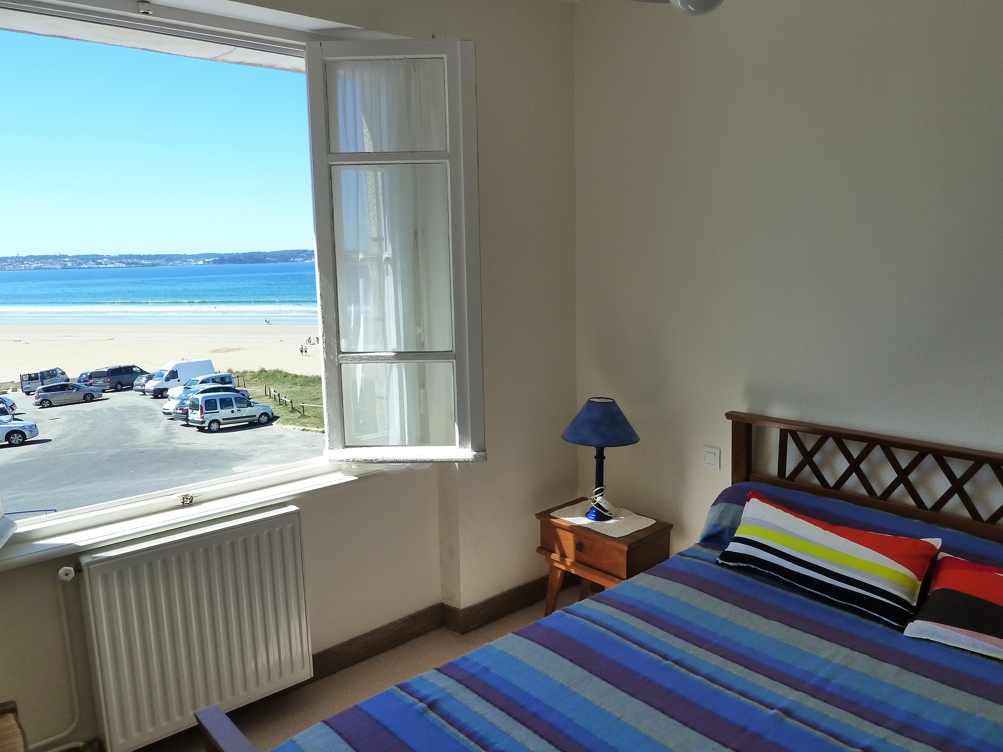 Appartement en location avec vue sur mer et la baie de Douarnenez, plage de Kervel
